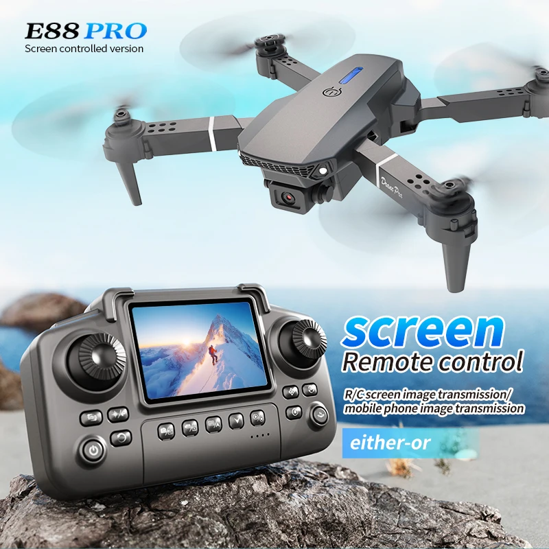 Drone Camera Mount - Drone Professionale E88 PRO con Schermo,