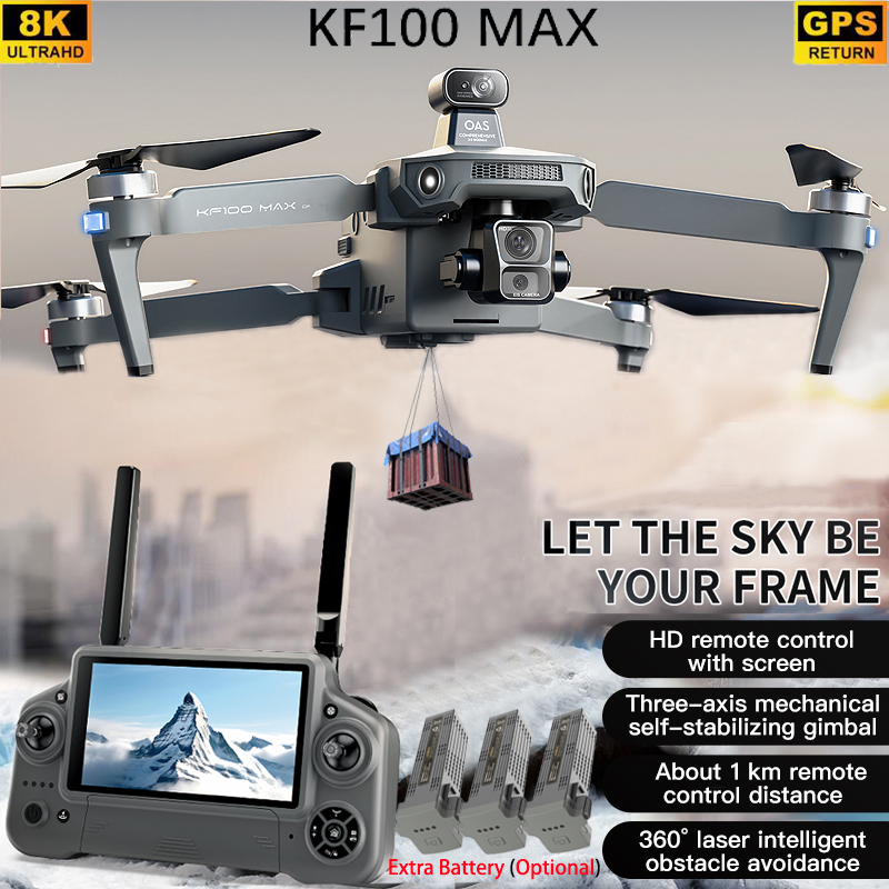 Drone Camera With Gimbal - KF100 MAX GPS Drone 4K Fotocamera
